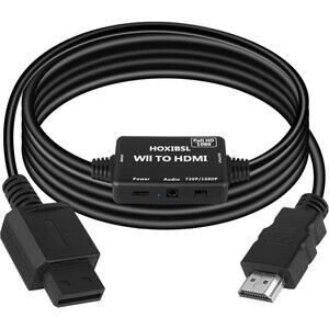 Wii to HDMI Converter Cable Adapter,720P/1080P Switch,with 3.5mm Audio Jack NEW